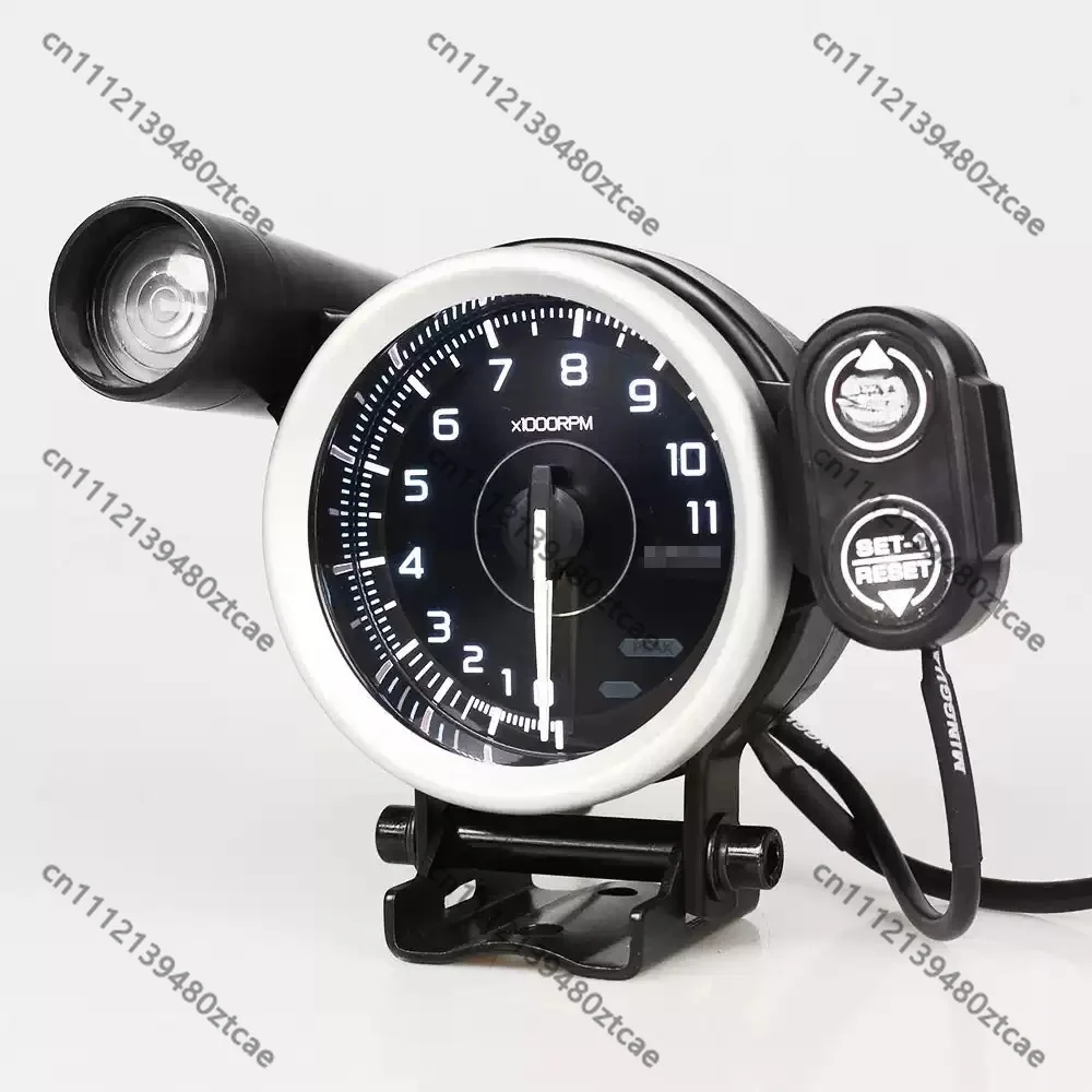 7 Color Universal 3.7 Inch 80MM High Precision Engine RPM Racing Gauge Car Modified Meter