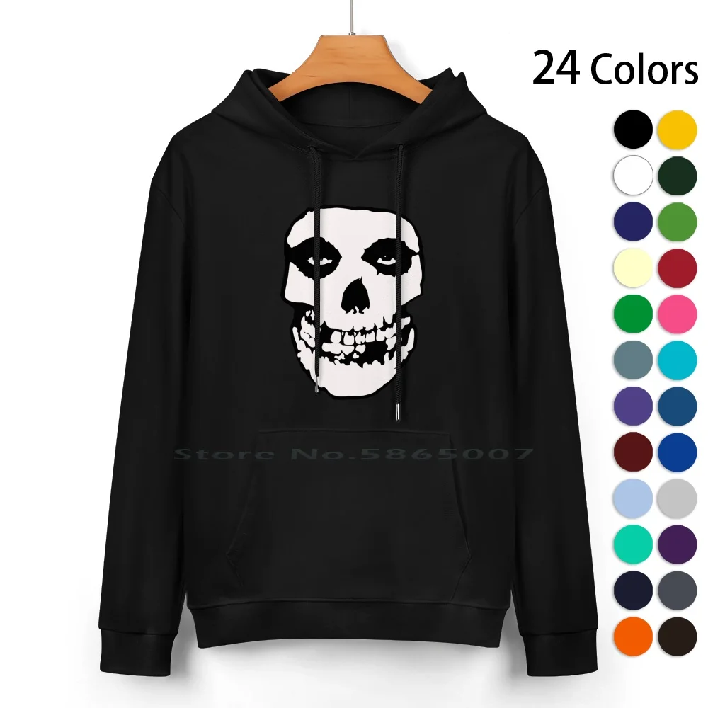 Pure Cotton Hoodie Sweater 24 Colors Skull The Logo Glenn Danzig Punk Heavy Metal Horror Spooky Retro Skeleton Cliff Burton