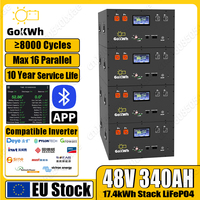 GoKWh 48V 340Ah Home Energy Storage 8000 Cycles LiFePO4 Battery Pack 51.2V 200A BMS Off Grid Solar Home Solar Electric System