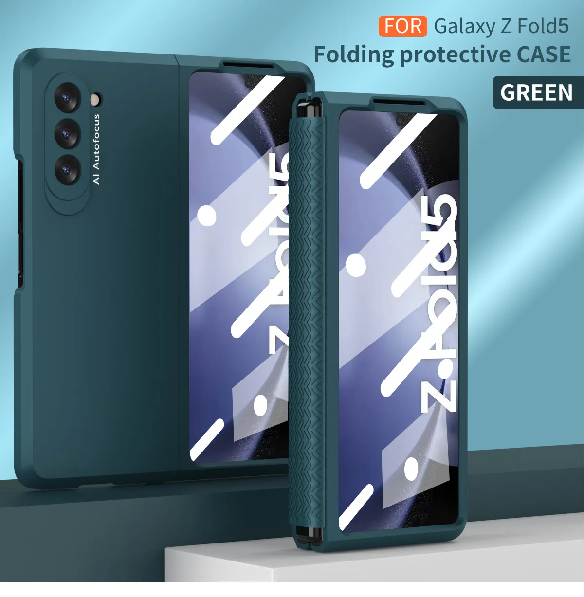 For Samsung Galaxy Z Fold 5 4 3 2 Hinge Case with Front Screen Glass Full Protection Ultra Thin Hard PC Cover