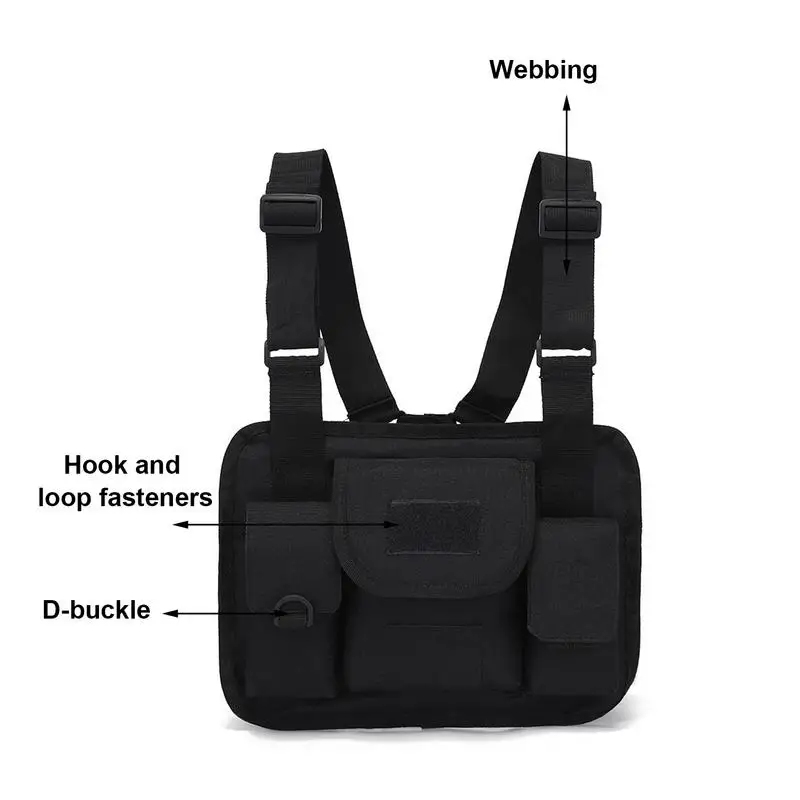 Bolsa de pecho para hombre, bolsa de pecho para correr, chaleco de pecho a la moda, paquete de pecho de viaje, mochila de pecho para entrenamientos, esquí y ciclismo