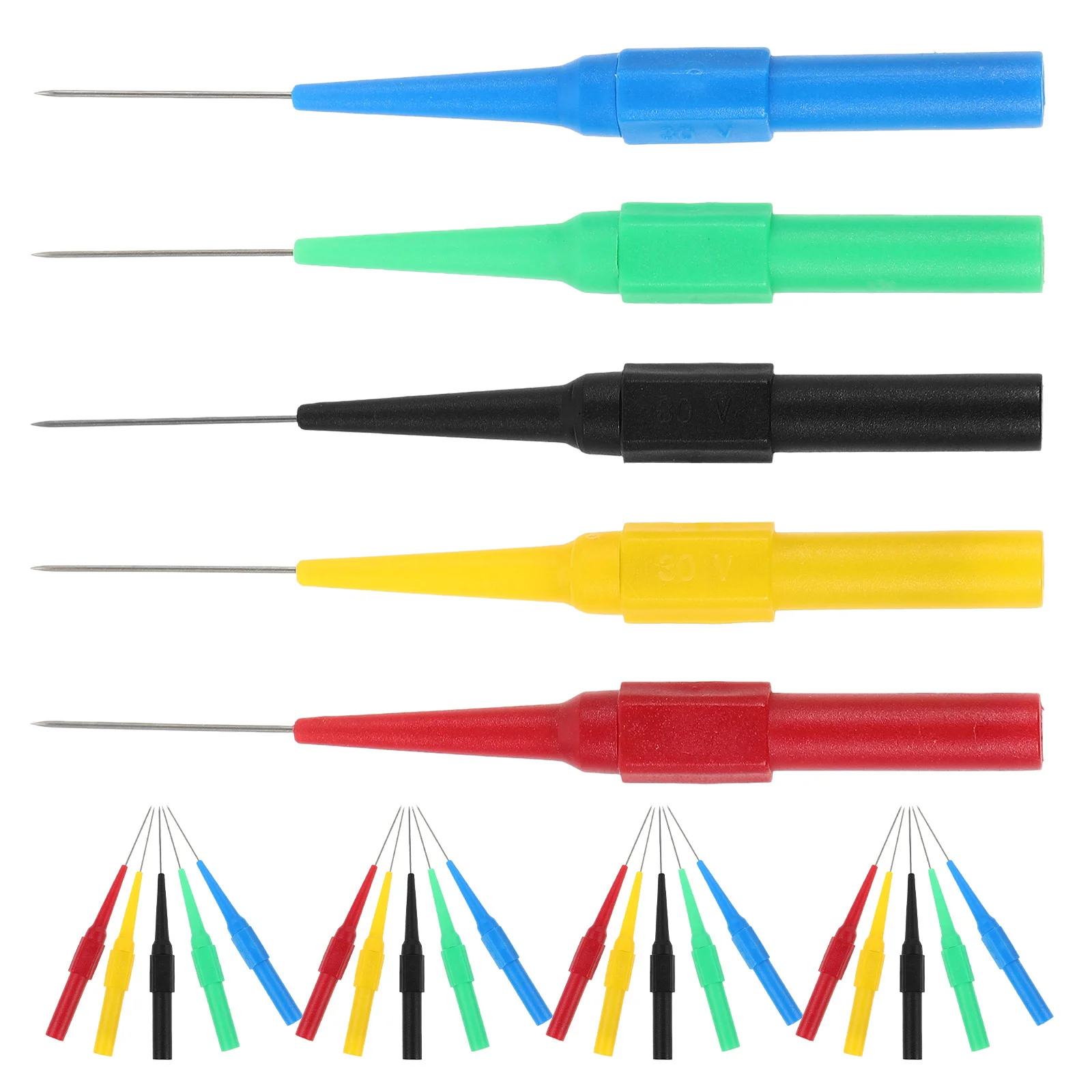 

25pcs Automotive Repair Test Probes 0.7Mm Thin Needle Tips Non-Destructive Wire Piercing For Circuit Diagnostics Pvc Insulated