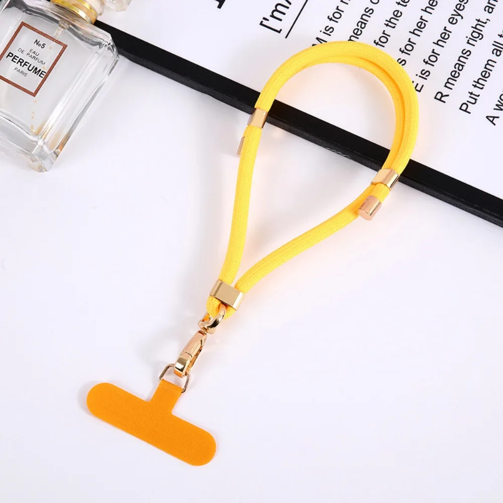 Luxury Adjustable Mobile Phone Lanyard Anti-lost Metal Nylon Phone Wrist Straps Simple Universal Phone Case Strap