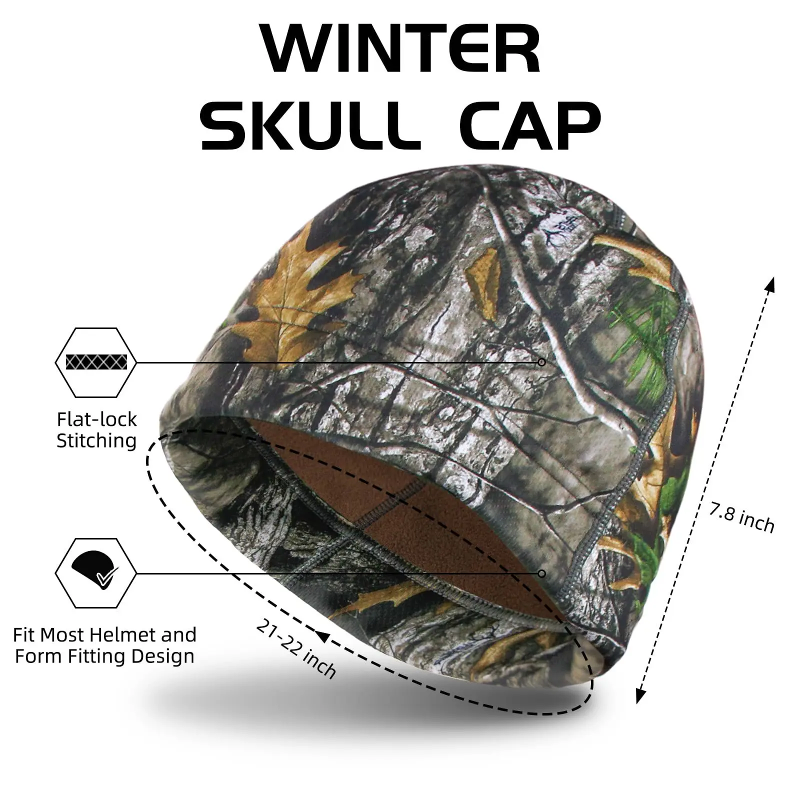 Gorra polar térmica camuflaje biónico para caza y pesca - imagen 3