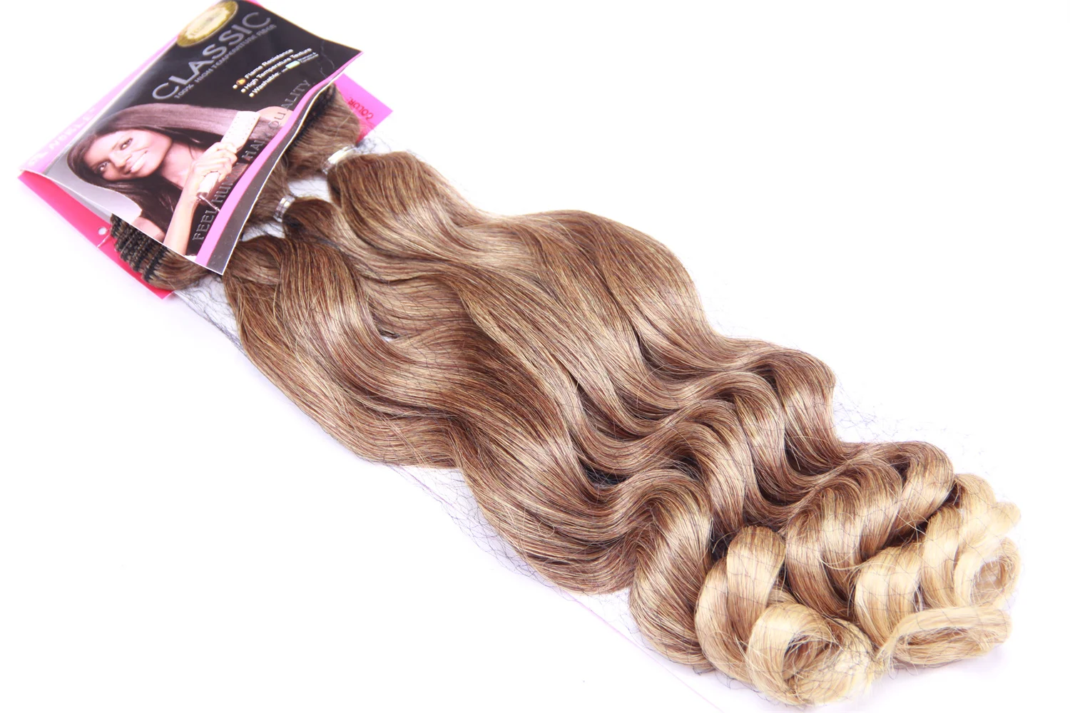 Extensões de pacotes de cabelo sintético ondulado de 20 polegadas para mulheres |   Extensões de cabelo resistentes ao calor |   Fácil de instalar