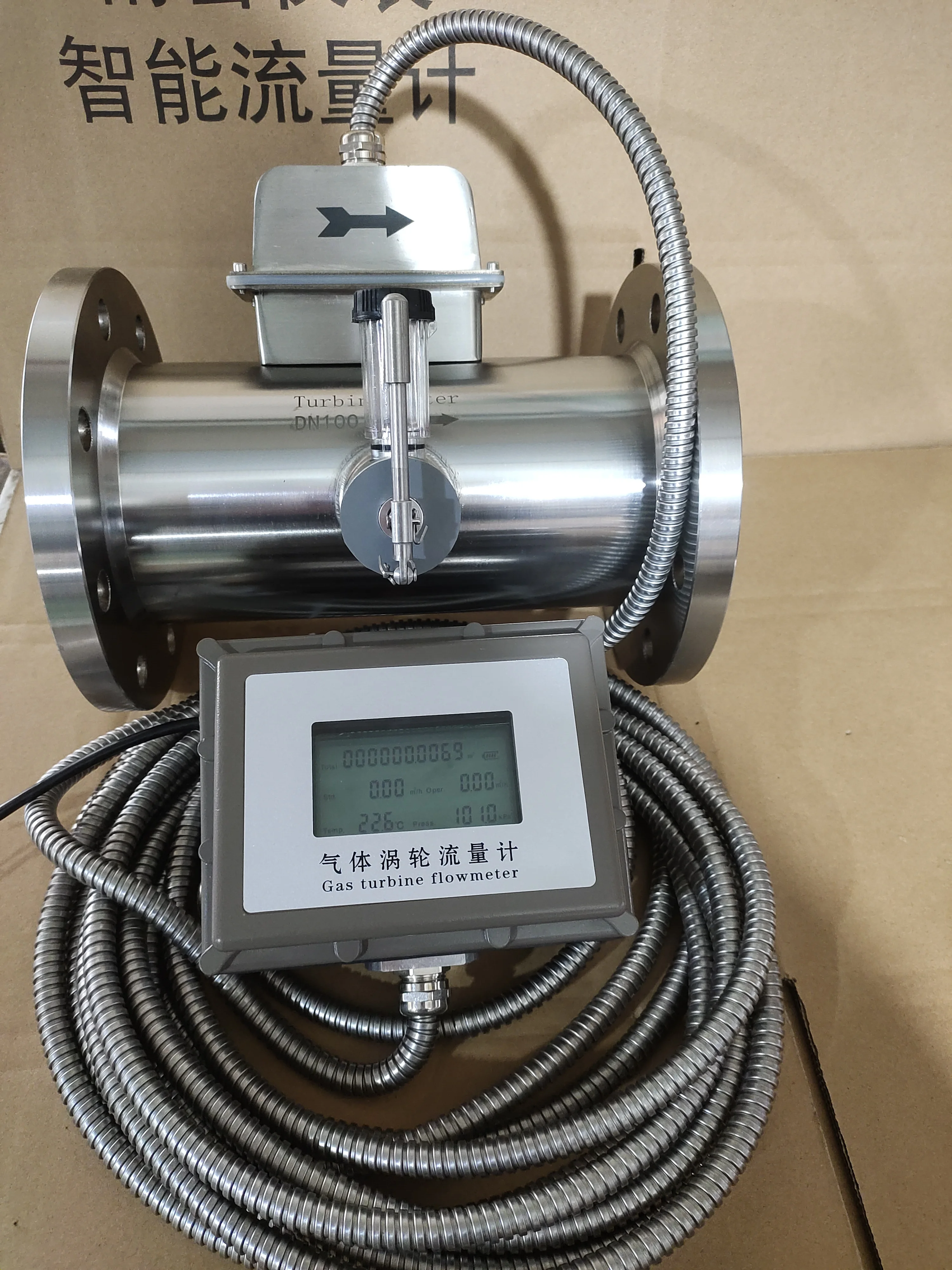 2026 Hot Sale New Design 2'' DN50 Smart LPG Turbine Flow Meter Natural Nitrogen Compressed Air Flowmeters