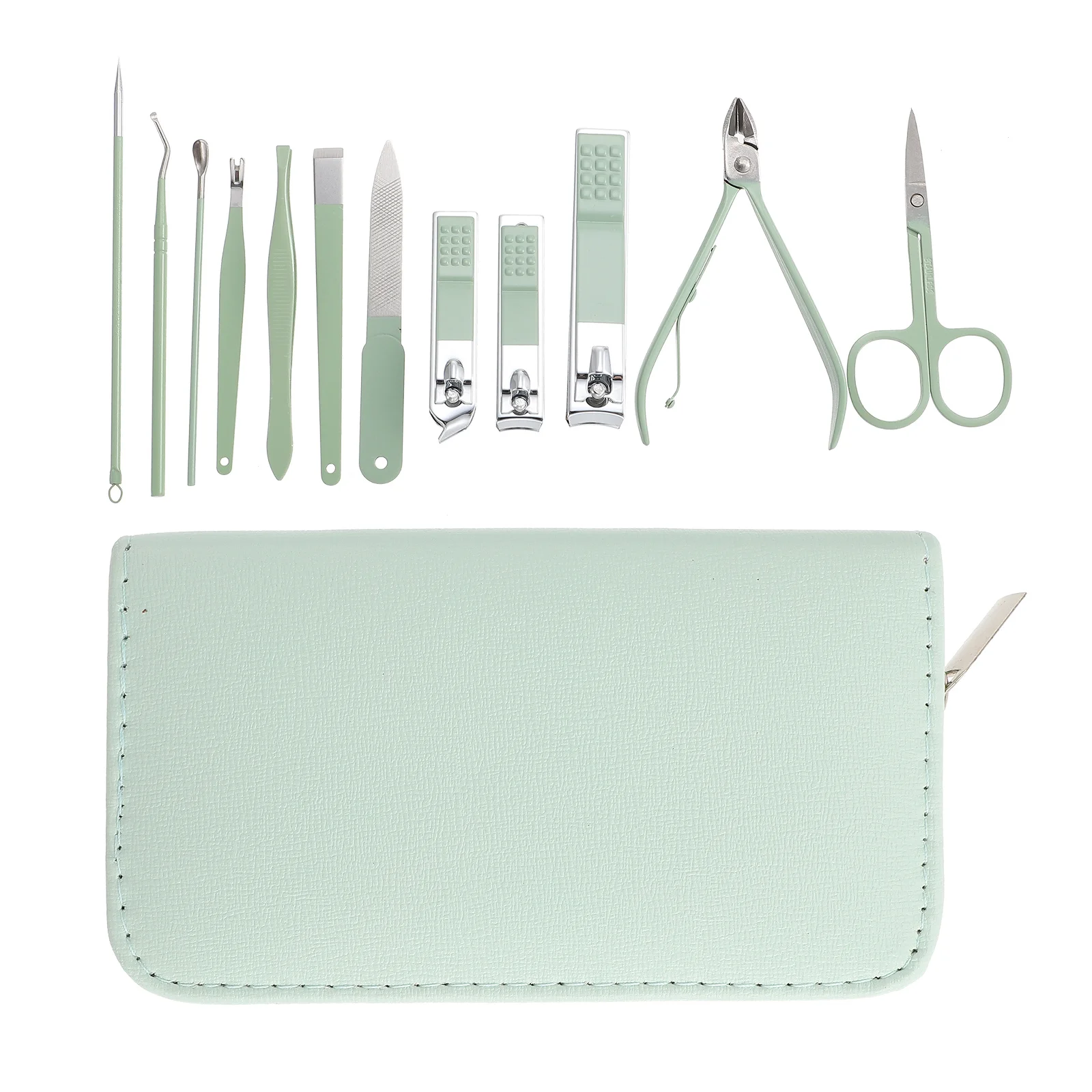 1 セットステンレス鋼爪切りキットポータブルマニキュアペディキュアセット爪足の爪ケア耳ピック眉毛ピンセット