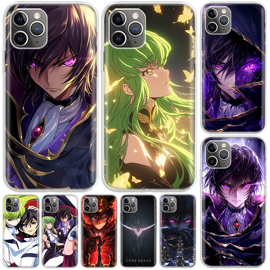 Code Geass Anime Cover For iPhone 16 15 Pro Max 14 Plus 13 12 Mini 11 Apple Phone Case X XS XR 7 8 + Art Print Shell