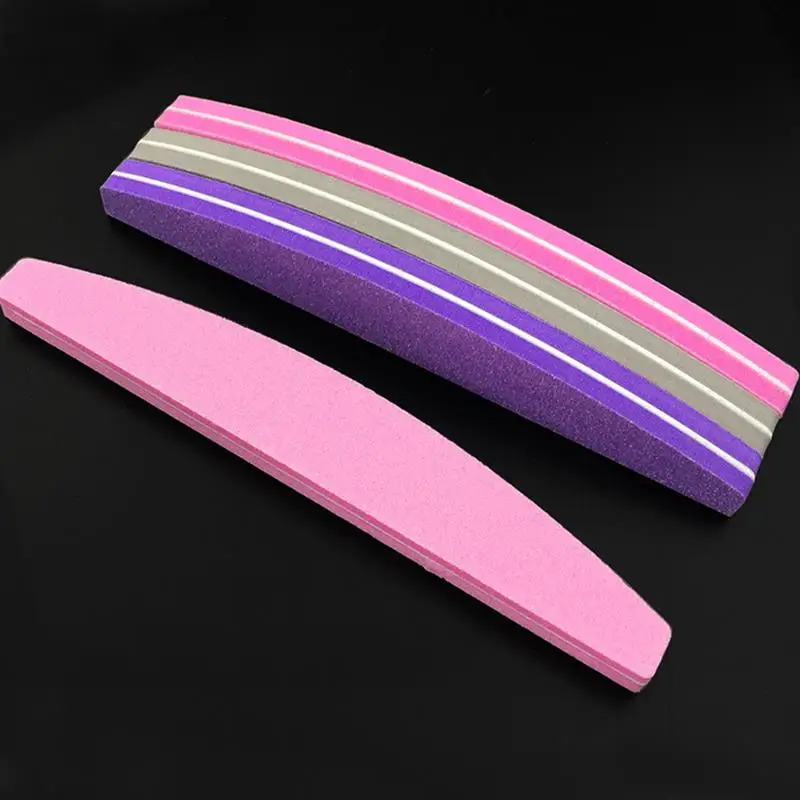 1Pcs Nail File Buffer Sponge 100/180 Sanding Washable Nail Polish Blocks For UV Gel Pedicure Manicure Care Tools Accessories