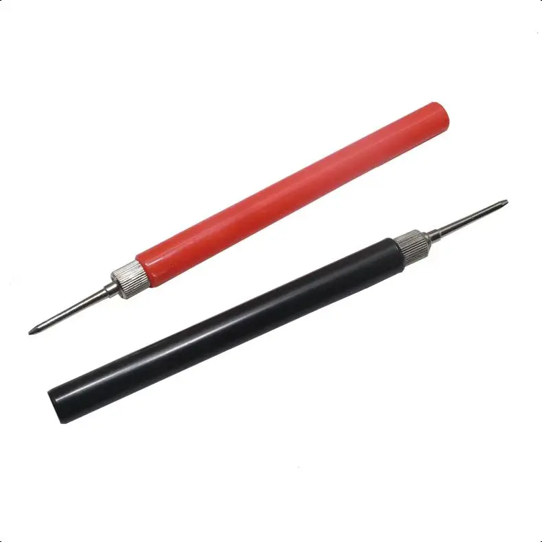 【4-2PCS】Multimeter Spring Electrical Test Probe Tip Hook Wire Connector For Stainless Steel Needle Test Leads Pin 126mm