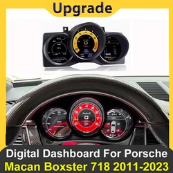 New LCD Car Digital Cluster Instrument CockPit For Porsche Macan Boxster 982 718 2011-2023 Speedmeter Dashboard Meter Screen