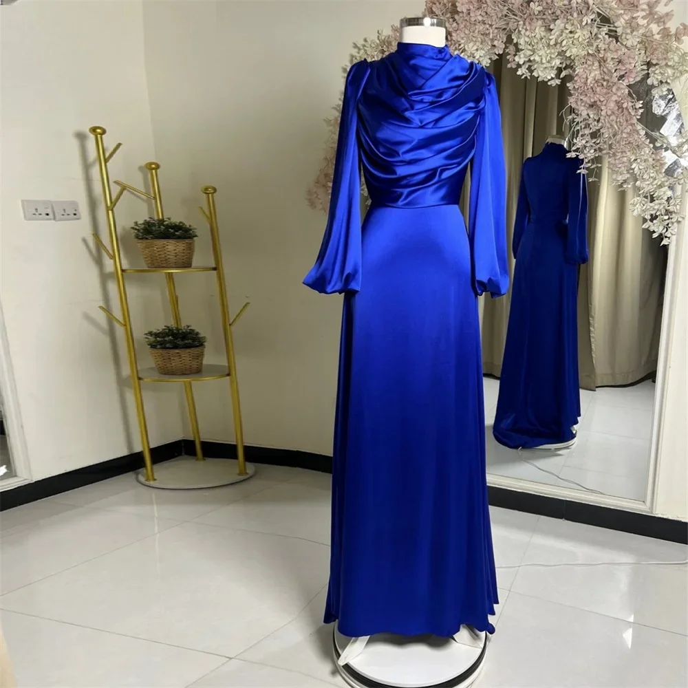 Evening Gown Prom Dearin Scoop Neckline A-line Floor Length Skirts Vertically Bespoke Occasion Dresses Formal Dress Saudi Arabia