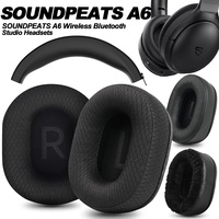 Replacement for SOUNDPEATS A6 Wireless Headband Ear Pads Earphone Cushions Headphones Protein Earmuff