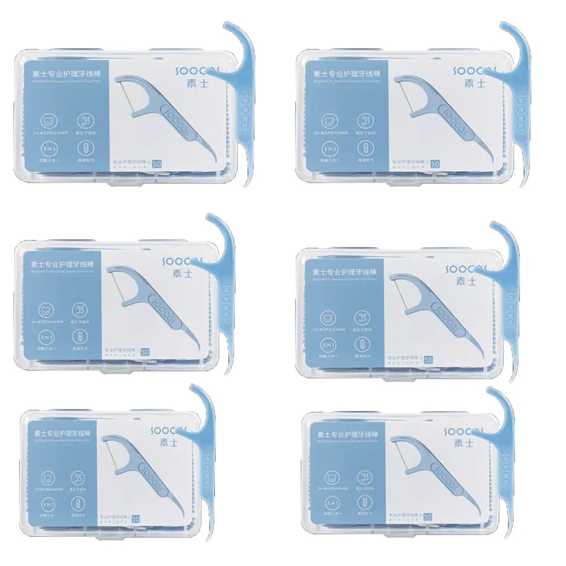 

300pcs SOOCAS Professional Dental Flosser Ergonomic Design FDA Testing Food Grade-New/Old Versions Delivered Randomly