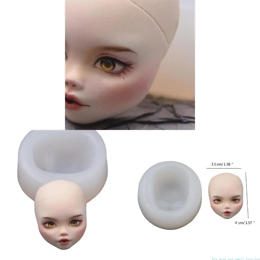 581C Elf Face Clay Molds Non Easy to Demold Dolls Face Clay Molds for Elf Toy Epoxy Resinn Casting DIY Handmade Craft