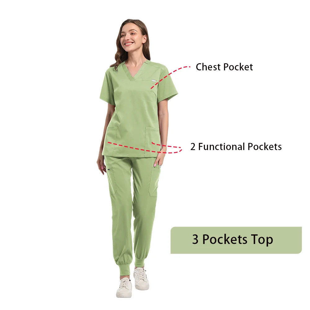 Verpleging Scrubs Set Anti-Rimpel Medische Chirurgische Toga Groothandel Ziekenhuis Scrub Top Arts Verpleegkundige Speciale Scrub Uniform Mannen Vrouwen