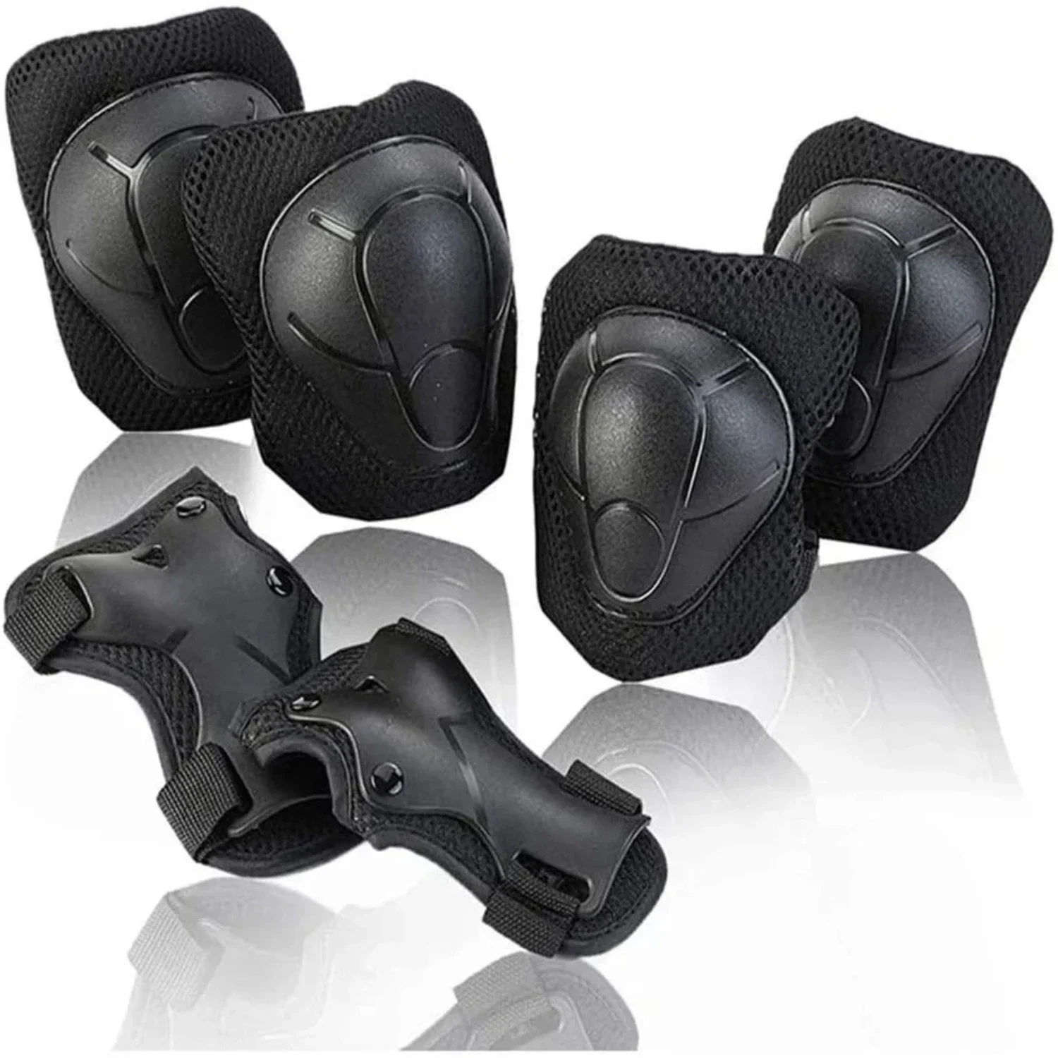 6PCS  Sports Protection Set  Adjustable Knee Elbow Wrist Pads  3-7 Year Old Children, Roller Skating, Skating, Cycling