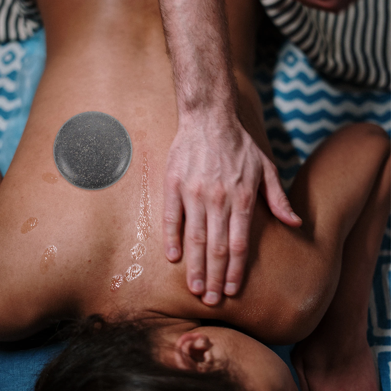 

Volcanic Stone Massage Scraping Gua Sha Hot Compress Body Relaxer Smooth Surface Neck Shoulder Back Pain Relief