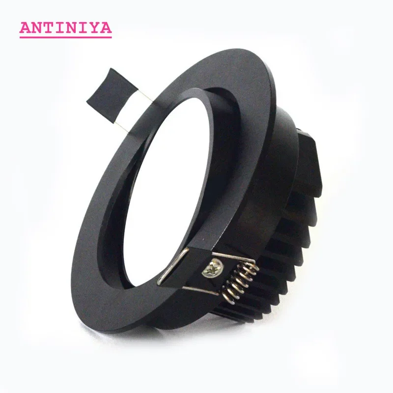 Dimmable LED COB Spotlight Ceiling Lamp Aluminum Round Panel Downlight Indoor Lighting