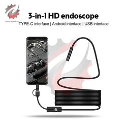 5.5mm 1/3.5/5m IP67 Waterproof Endoscope Camera 6 LEDs Adjustable USB Android Flexible Inspection Borescope Cameras for Phone PC