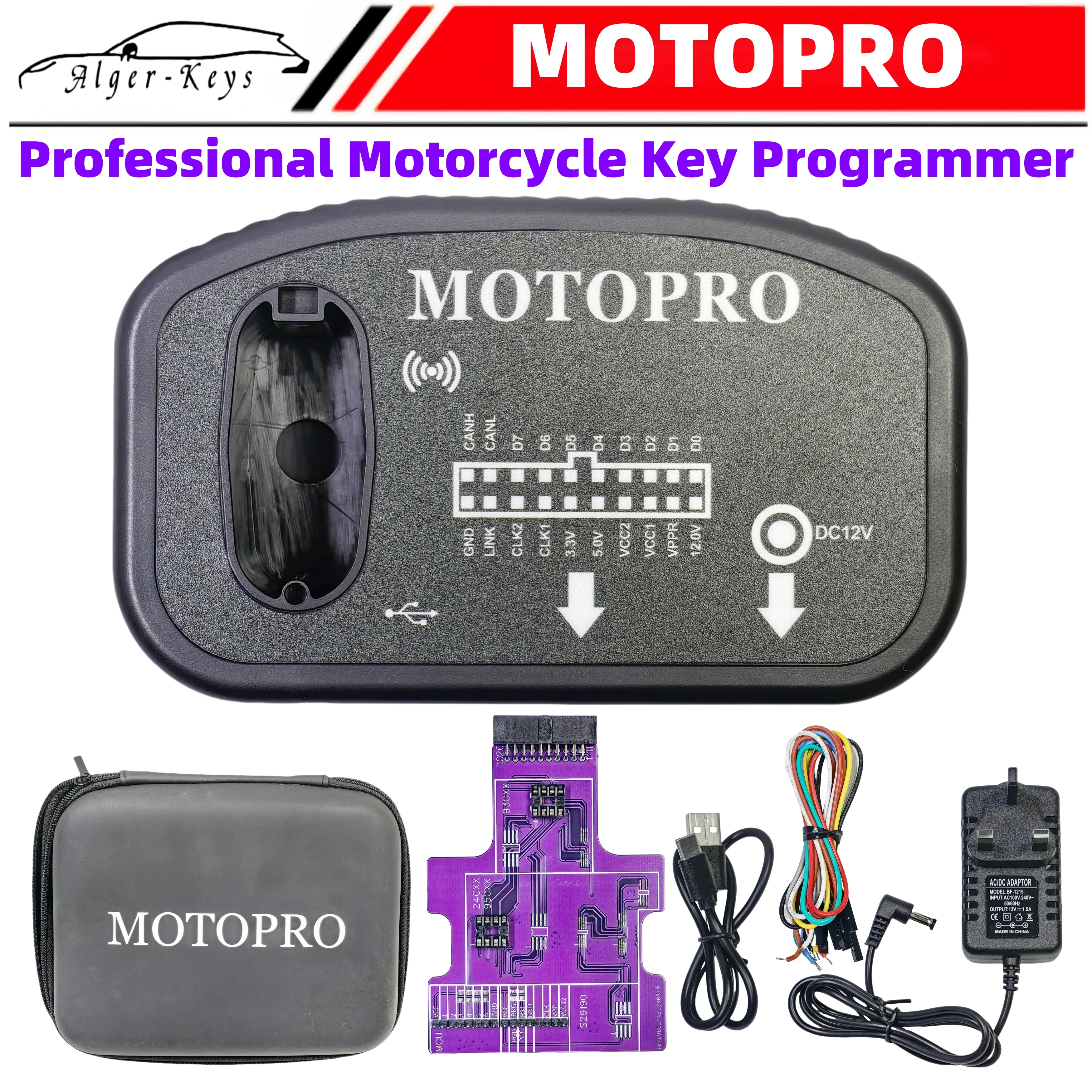 Algernon-keys MOTOPRO MTPRO Motorcycle Key Programmer MTPRO Motorcycle Transponder Chip Chip Read Write Remote Key Programming