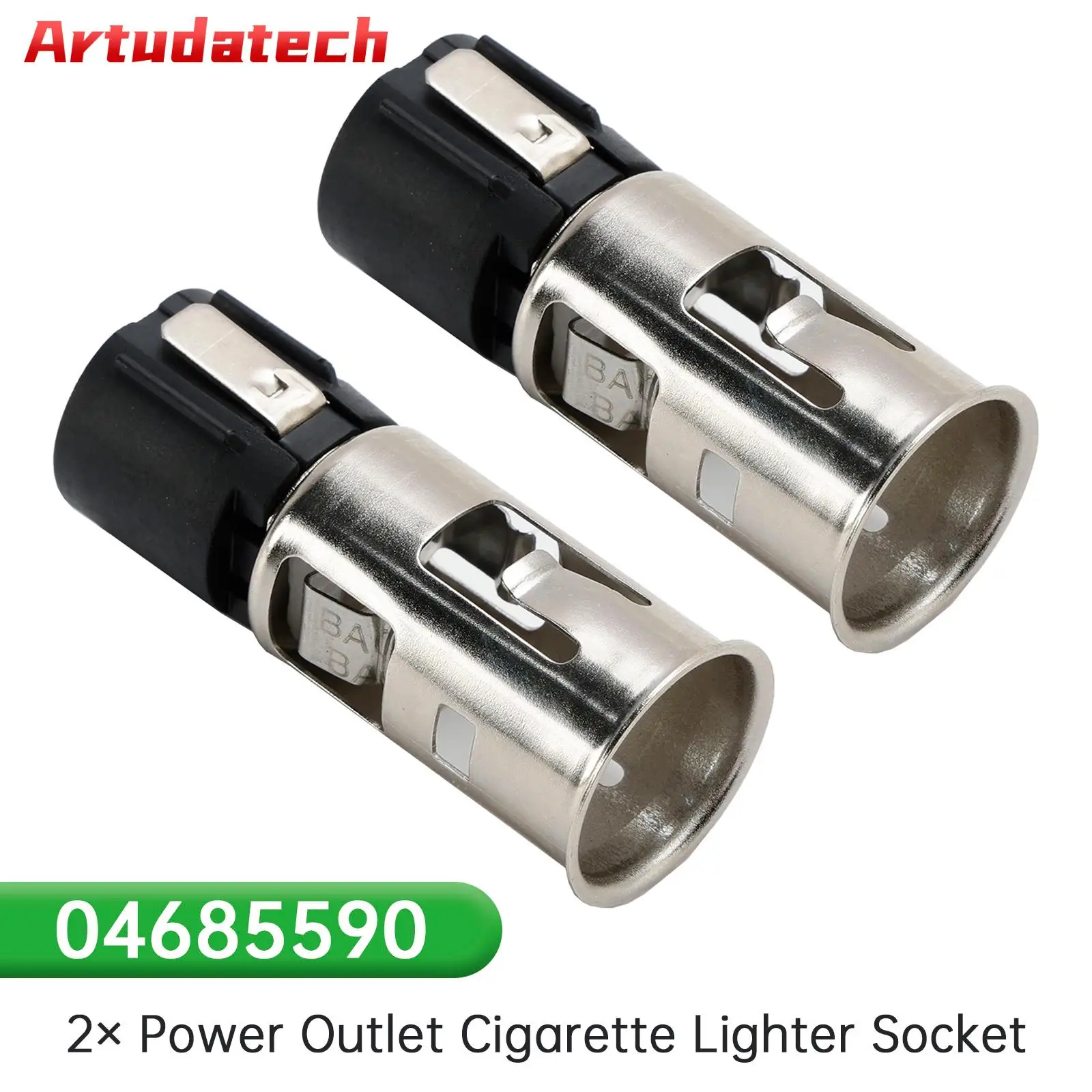 Artudatech 2× Power Outlet Cigarette Lighter Socket 04685590 for Dodge Ram Car Accessories