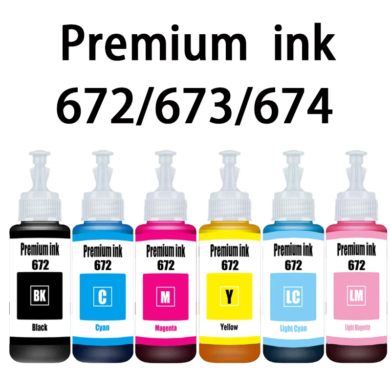 Tinta de recarga 664 673 T673 para impresoras Epson EcoTank L805 L850 L810 L800 L1800, tinta de recarga recargable.