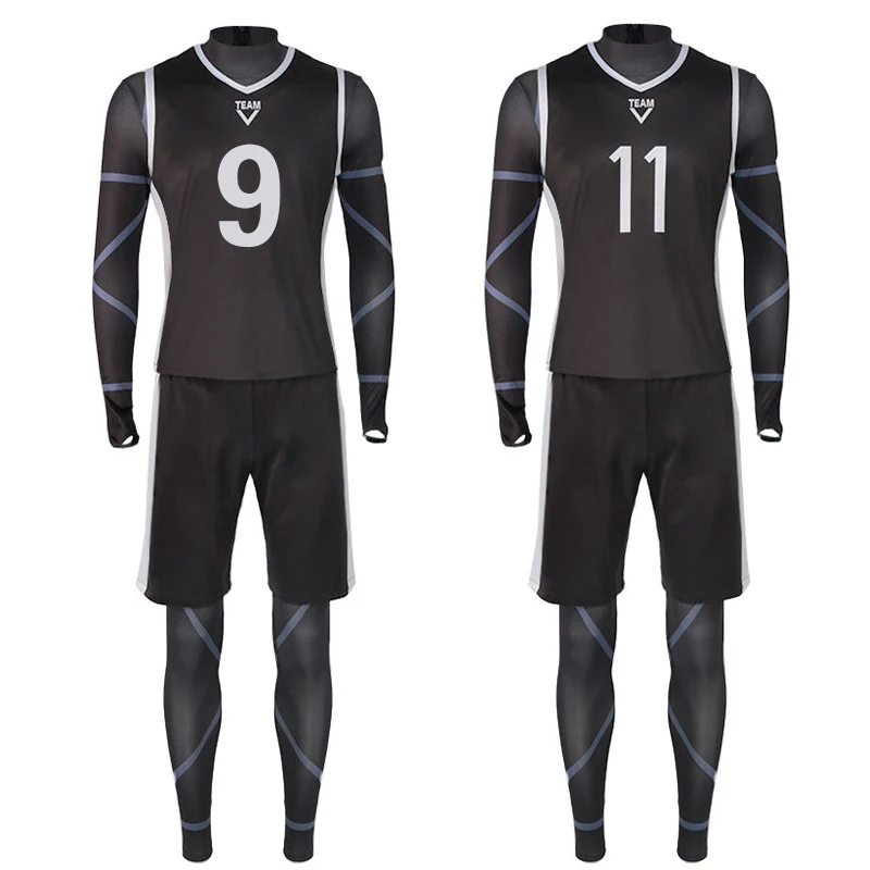 

Mikage Reo Nagi Seishiro Косплей Синий Замок Косплей Костюм Черный Джерси Комбинезон Комплект Унисекс Хэллоуин Ролевая Вечеринка Наряд