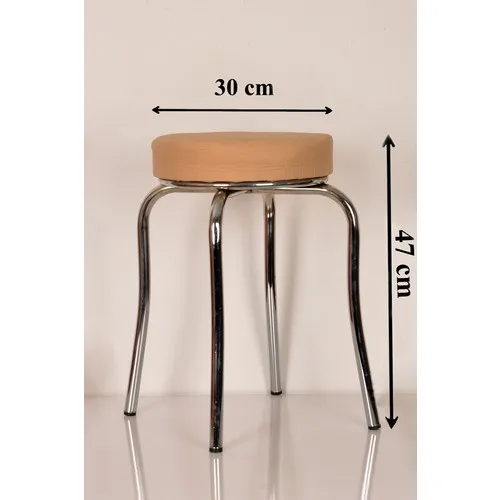 Indomitable Masacılık 2 Li Cappucino Metal Stool Profile Stool Kitchen Stool Thick Stool Stackable