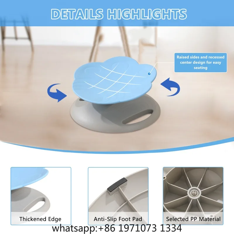 Children's Spin & Sit Chair – 360° Rotating Sensory Seat for Balance Development, Autism Support Toy for Toddlers