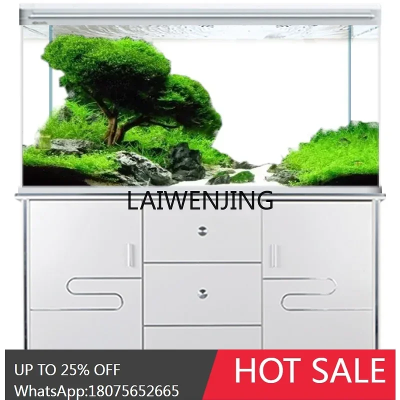 

aquarium medium living room household self-circulation creative glass ultra-white fish tank