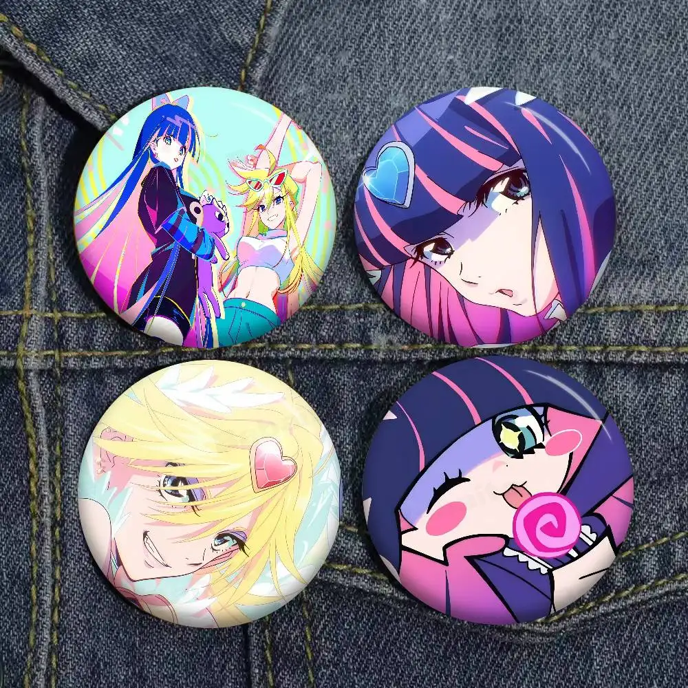 P-Panty-And-Stocking-With-Garterbelt Bold-Surreal 58mm Handmade Brooch Cartoon Cosplay Badge on Backpack Jewelry Gifts
