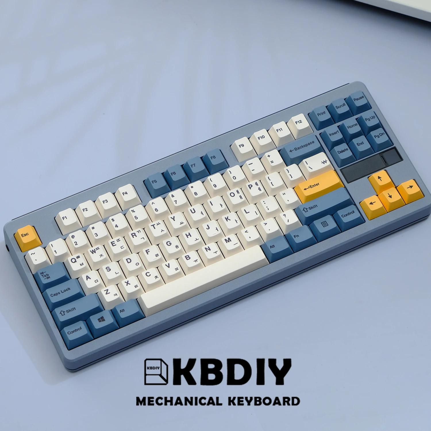 KBDiy 145 Tasten/Set PBT Aprikose Gelbe Tastenkappe Koreanisches Kirschprofil Tastenkappen für mechanische Tastatur 7U DIY Custom für GMK67 GMK75 – Detail 4