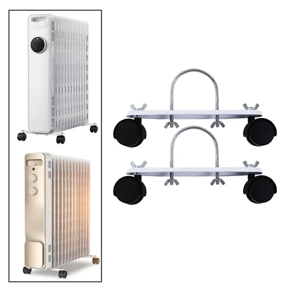 2Pcs Oil Filled Heater Caster Bracket Smooth and Easy to Move Replacements