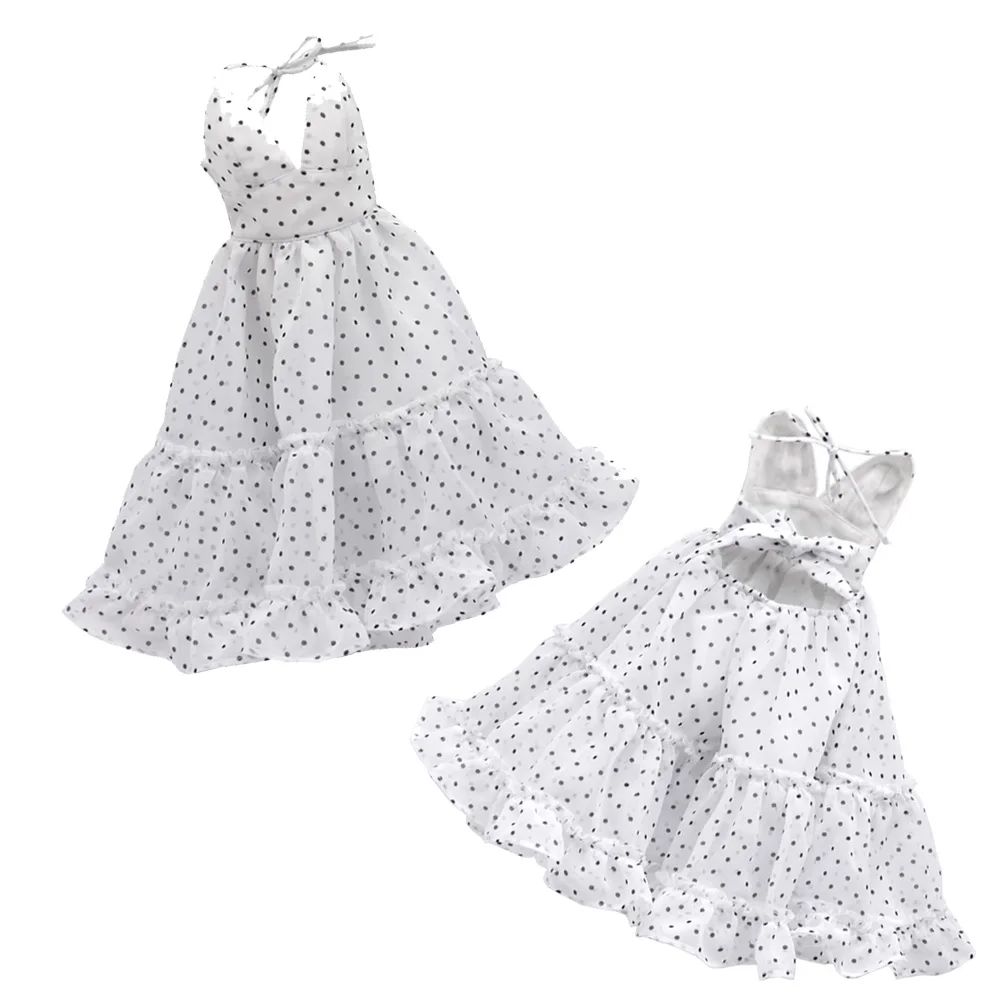 

Fits 1/3 BJD clothes SD DD Toys move joints Doll Fashionable snowflake large swing skirt