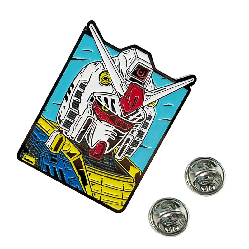 Coole Anime Roboter Anstecknadeln für Rucksack Männer Brosche für Kleidung Emaille Pin Metall Abzeichen Mode accessoires Fans Geschenke