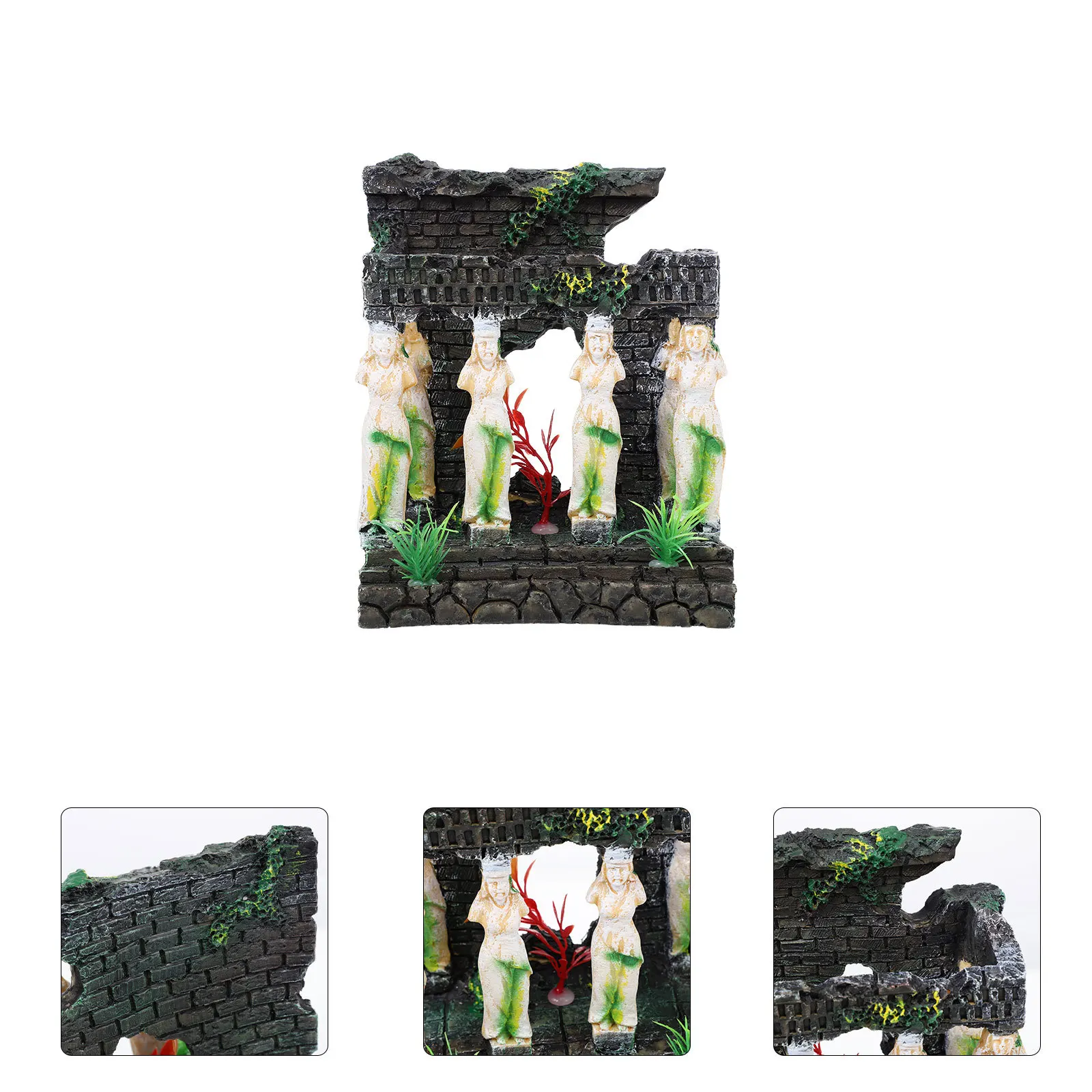 

Simulated Resin Roman Column Aquarium Landscape Decoration Fish Tank Ornament Resin Roman Pillar Decor Fish Tank Decor