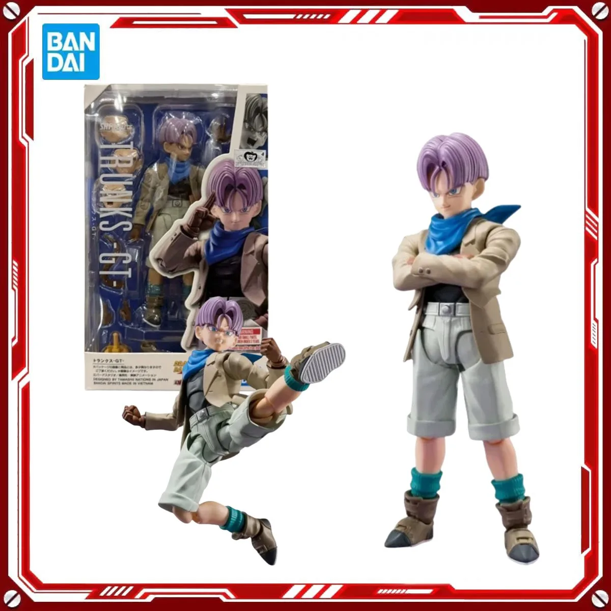 

Bandai Genuine Dragon Ball GT Anime Model Kits TRUNKS Toys SHF Action Figure Assembly Model Gift for Kids Christmas Original