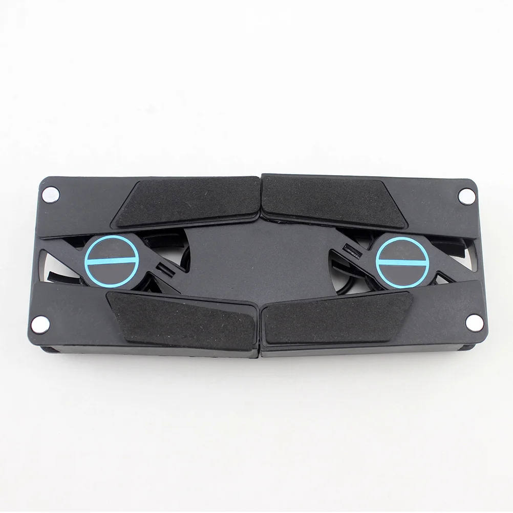 

2PCS Dual Fan Foldable Laptop Cooler USB Powered Black for All Sizes Notebook Anti Slip Ventilated Support Cooling Pads Stand