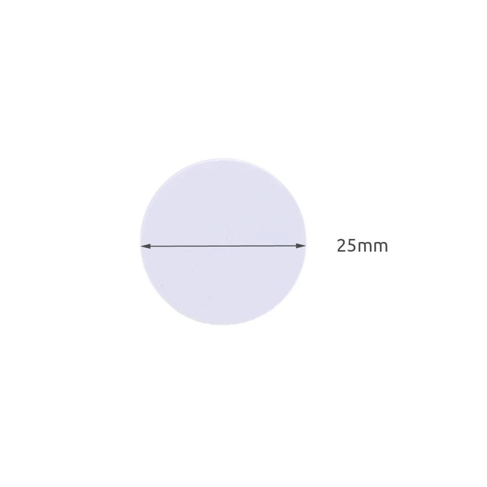 NFC Ntag215 Coin Key Card 13.56MHz NXP NTAG 215 Universal Label RFID Ultralight Tags Labels 25 mm diameter