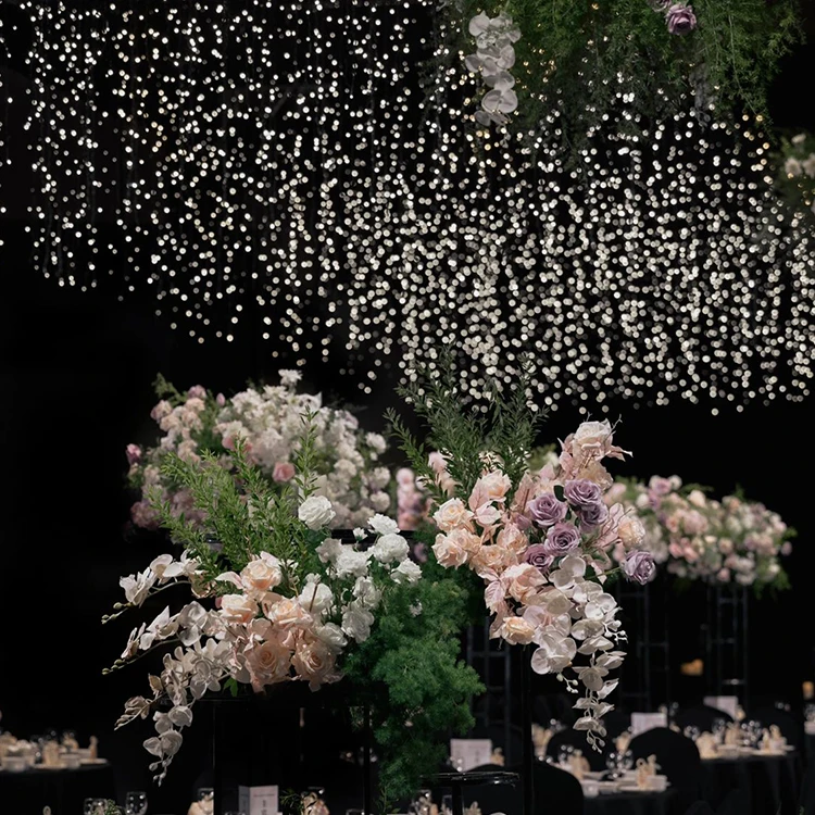 عالية الجودة تصميم كريستال أضواء الثريا الديكور متجر فيلا قاعة الزفاف الاكريليك الحديثة قلادة LED مصباح #5