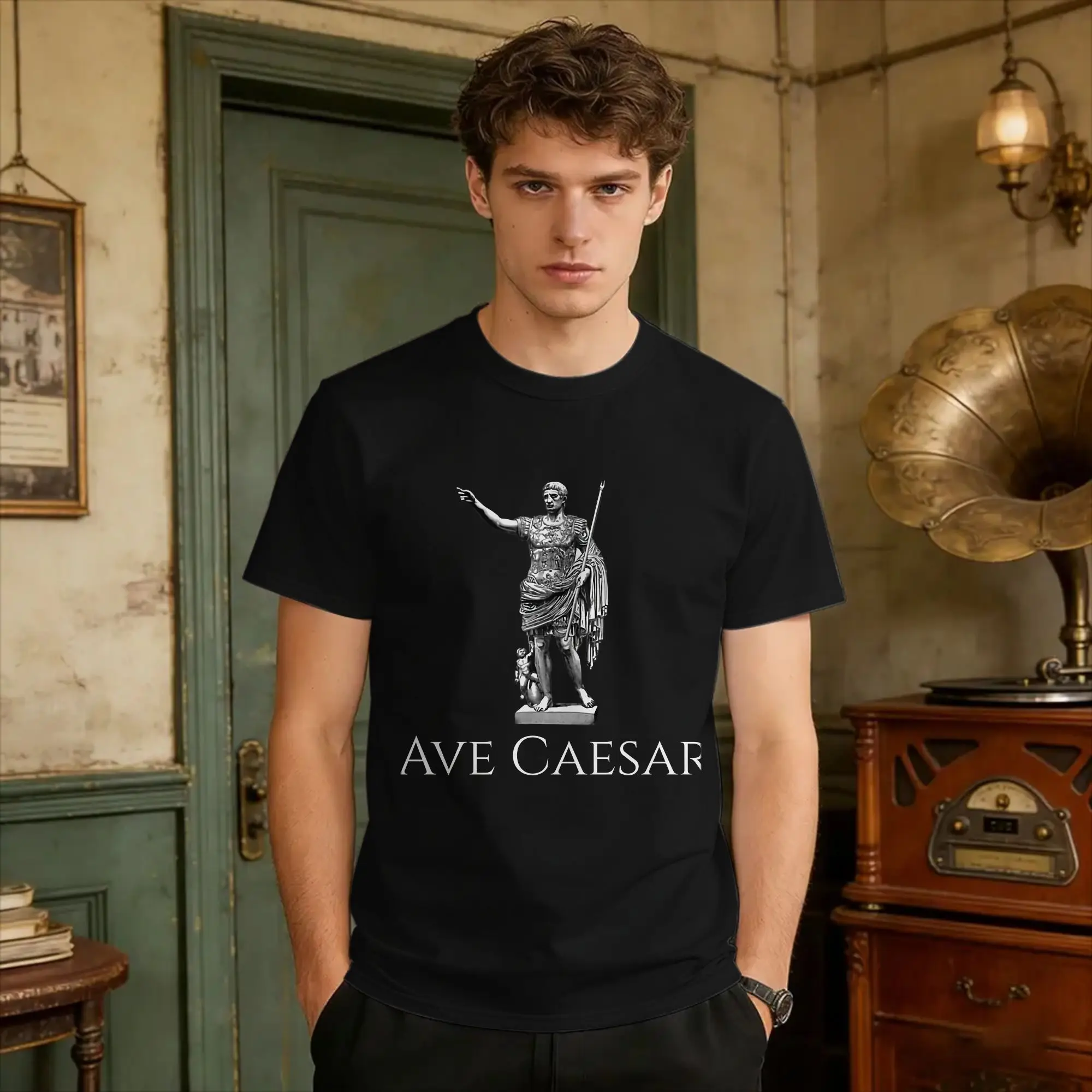 Oversized T-Shirt Ave Caesar Augustus Of Prima Porta 100 Cotton T Shirts Ave Caesar Leisure Tee Shirt for Men's Summer  Clothes