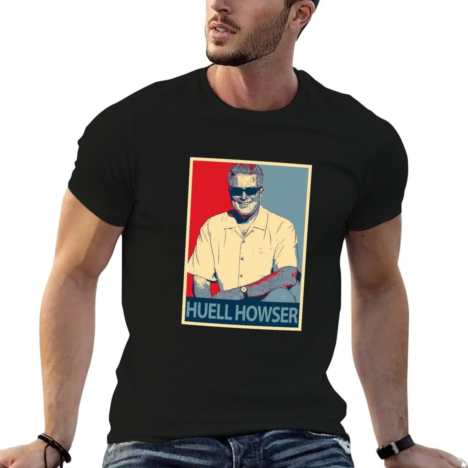 Camiseta Huell Howser para hombre, camisetas gráficas para hombre, camiseta informal para hombre