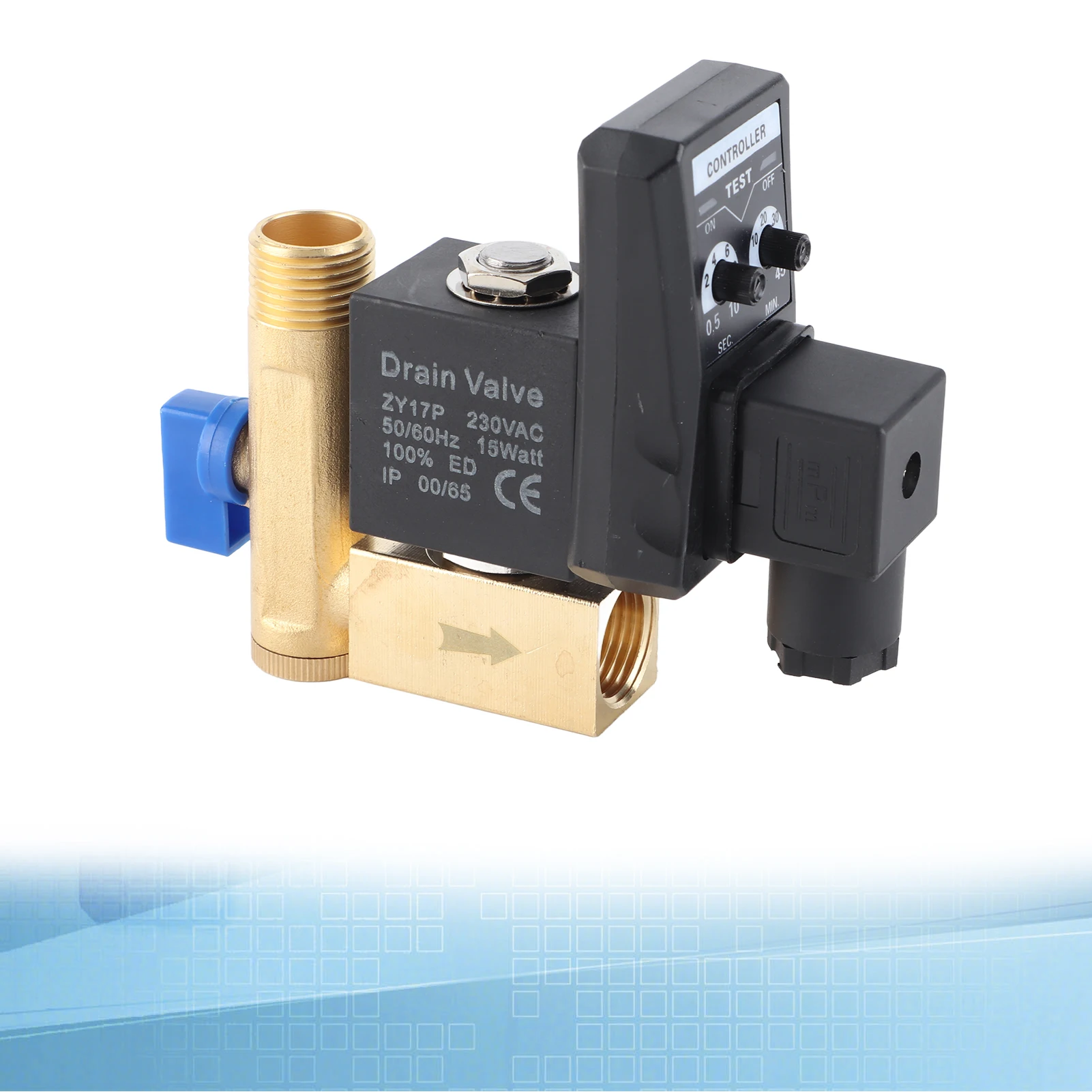 G1/2 DN15 Automatic Electronic Timed Drain Valve for Air Compressor Condensate Management Electronic Drain Valve