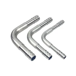 #6 #8 #10 AC 90 Degree Barb Splice Fitting Aluminium Push on Barbed Splicer for Barrier Hose 3/8 1/2 5/8