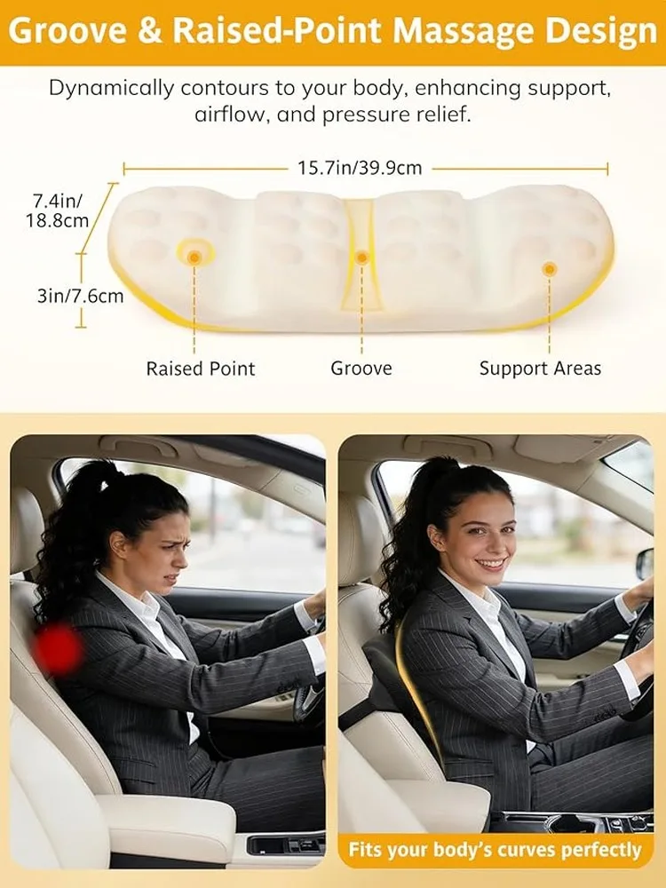 Lumbar Support For Car Versatile Back Support Adaptable Straps For Unmatched Comfort In All Body