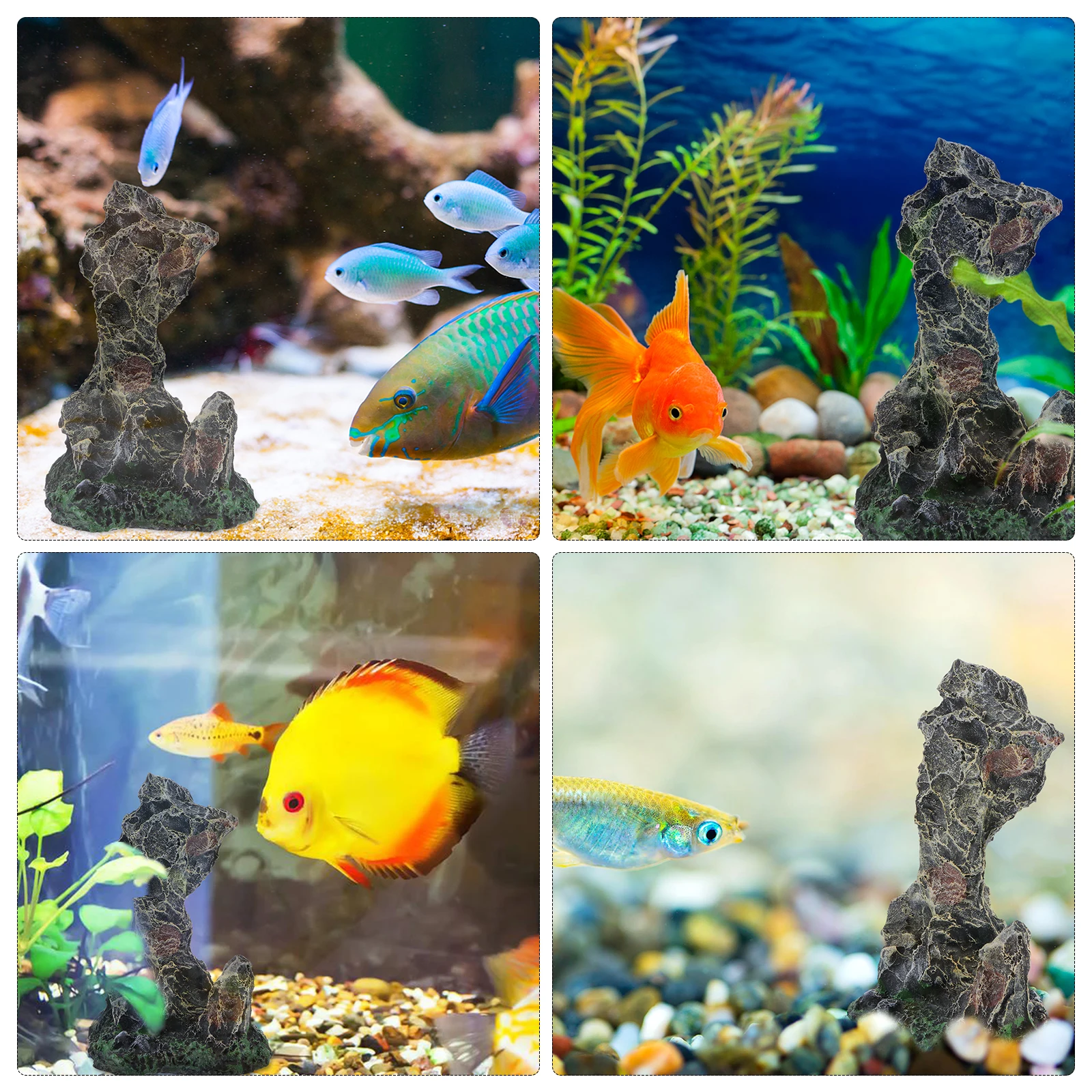 

Resin Aquarium Stone Ornament Simulation Ornament Fish Tank Decoration Artificial Aquarium Rockery Landscape Decor