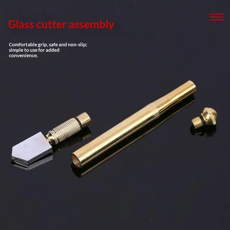 Durable Portable Diamond Glass Cutting Tool Anti-Slip Handle Handheld Cutter for Ceramic Tile Mirror Glass Cutting Jobs