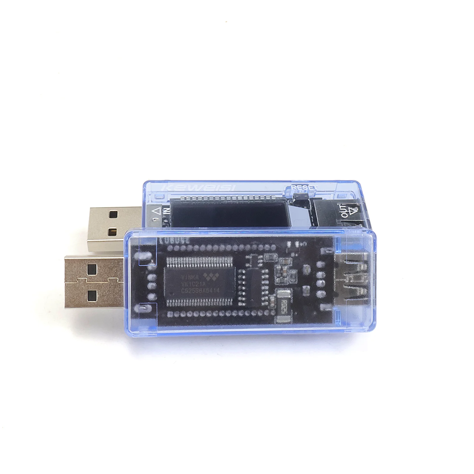 USB Current Voltage Capacity Tester 0.91 Inch OLED Display Volt Amp Meter for Charger Power Bank Battery Capacity Test