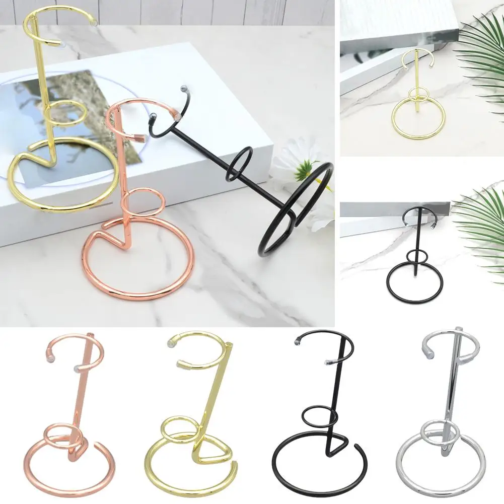 Strumenti da barba da uomo Porta rasoio da barbiere in acciaio inossidabile Porta spazzole Supporto per la pulizia della barba Barbiere Porta rasoio da barba S4Z2